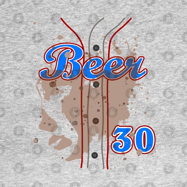 BEER 30 Beer Drinker Halloween Costume Tailgate Party Shirt Blue by TeeCreations